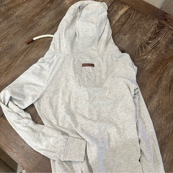 Naketano Light Gray Hooded Romper with Rope Drawstring - Picture 10 of 13